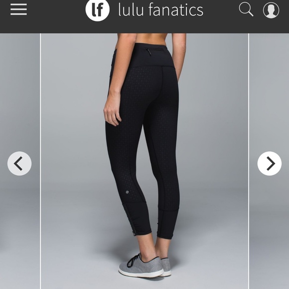 🐆Lululemon Runday CropTri Geo Embossed B - Picture 2 of 8